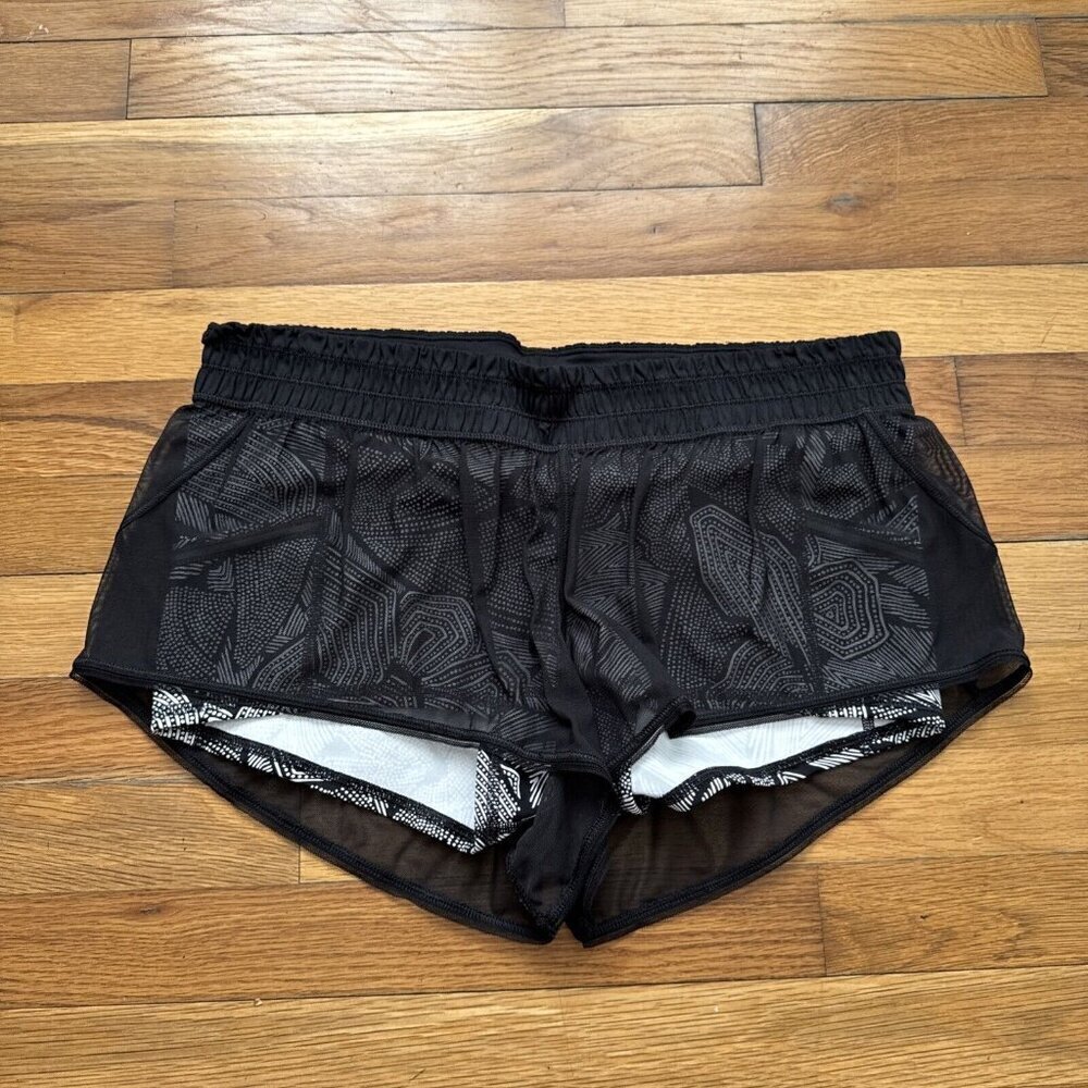 LULULEMON Women's City Sky Run By Short 2.5" Mesh Layer Dottie Tribe Size 12